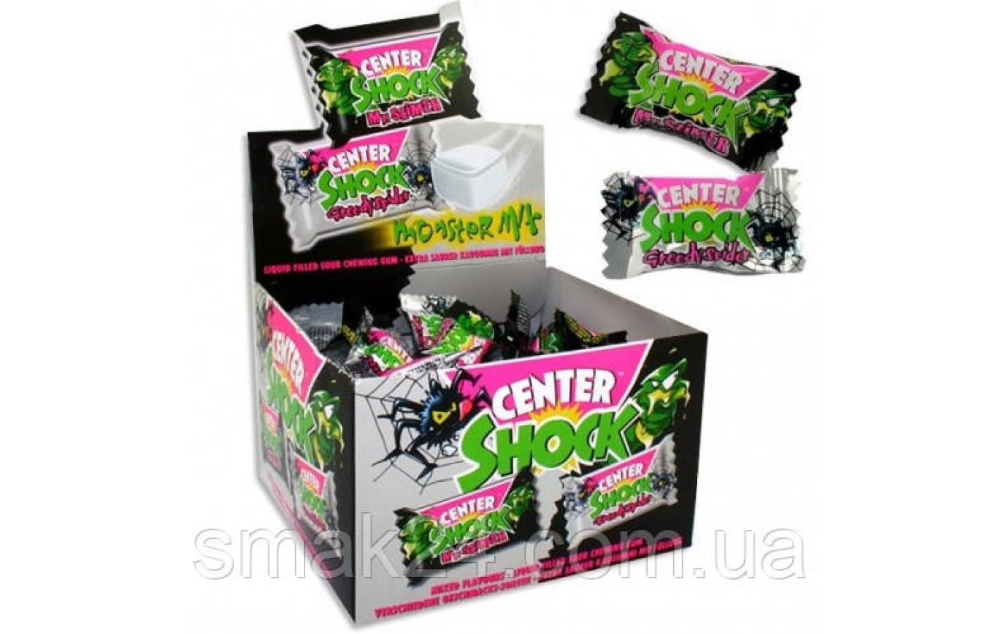 Жувальна гумка Chupa Chups Center Shock monster mix (монстр кола, монстр апельсин) 4 г