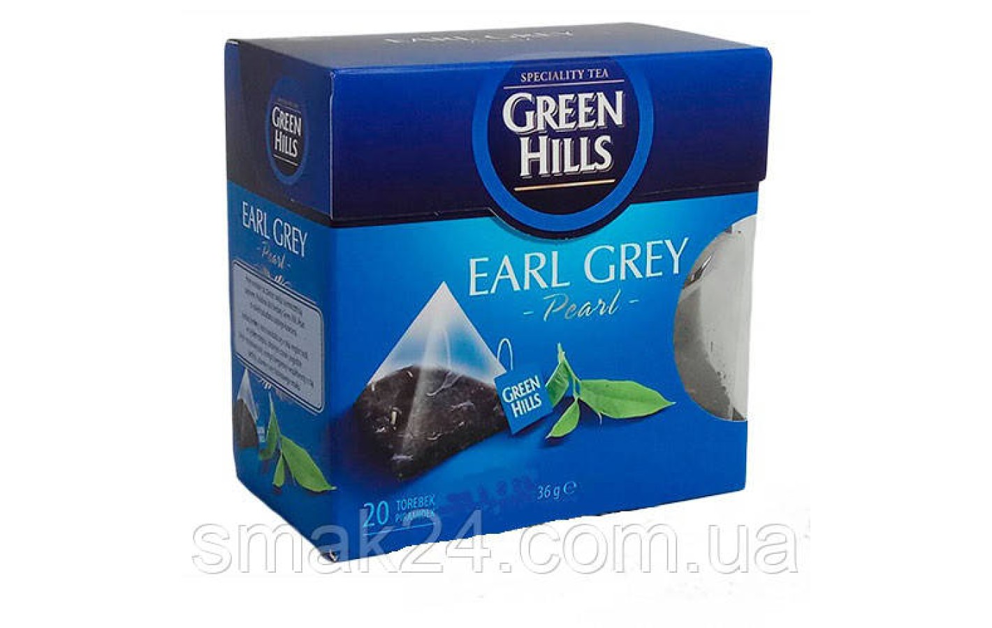 Чай черный Earl Grey Green Hills (серый жемчуг) 20 пирамидок  Польша