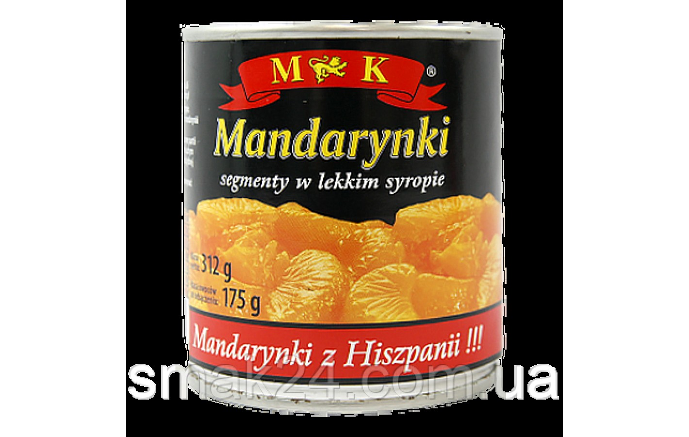 Мандарини консервовані часточками M&K 312 г Польща