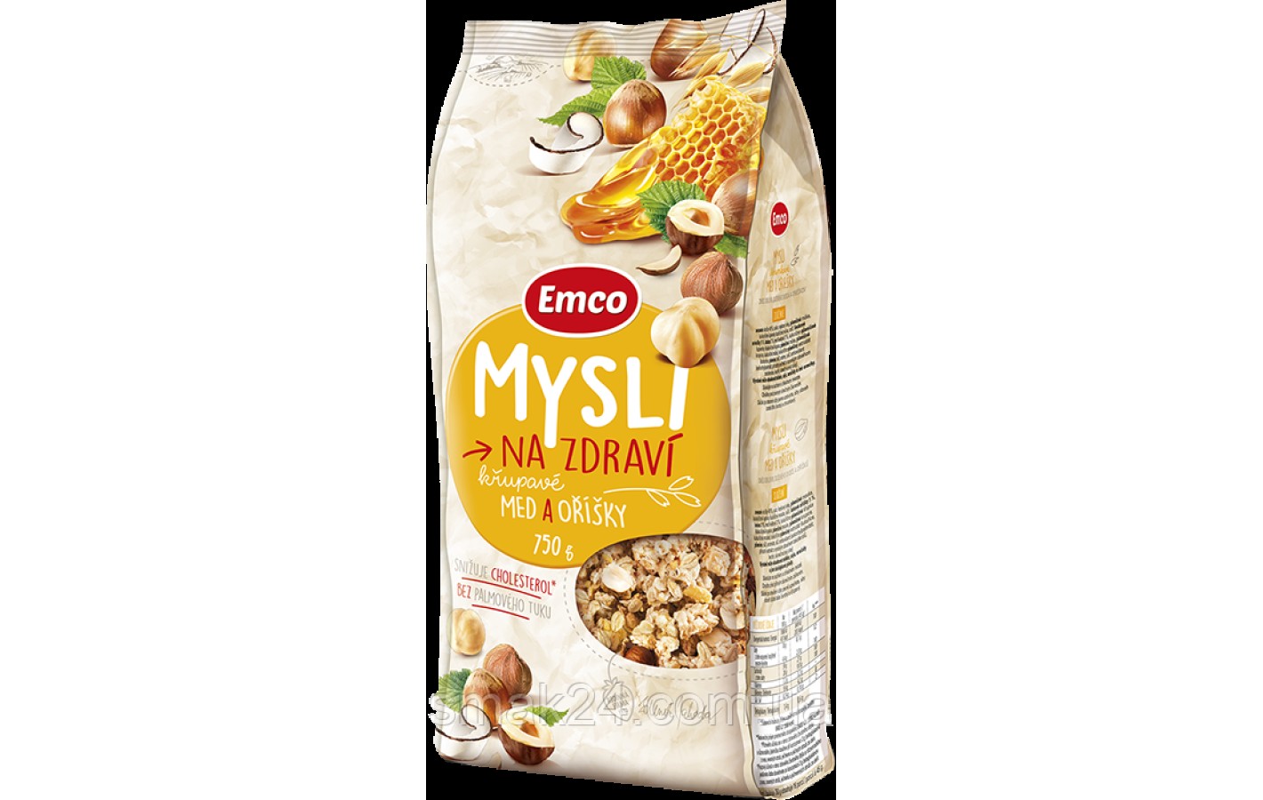 Мюслі з фундуком, кокосом, медом Emco Чехія 750г