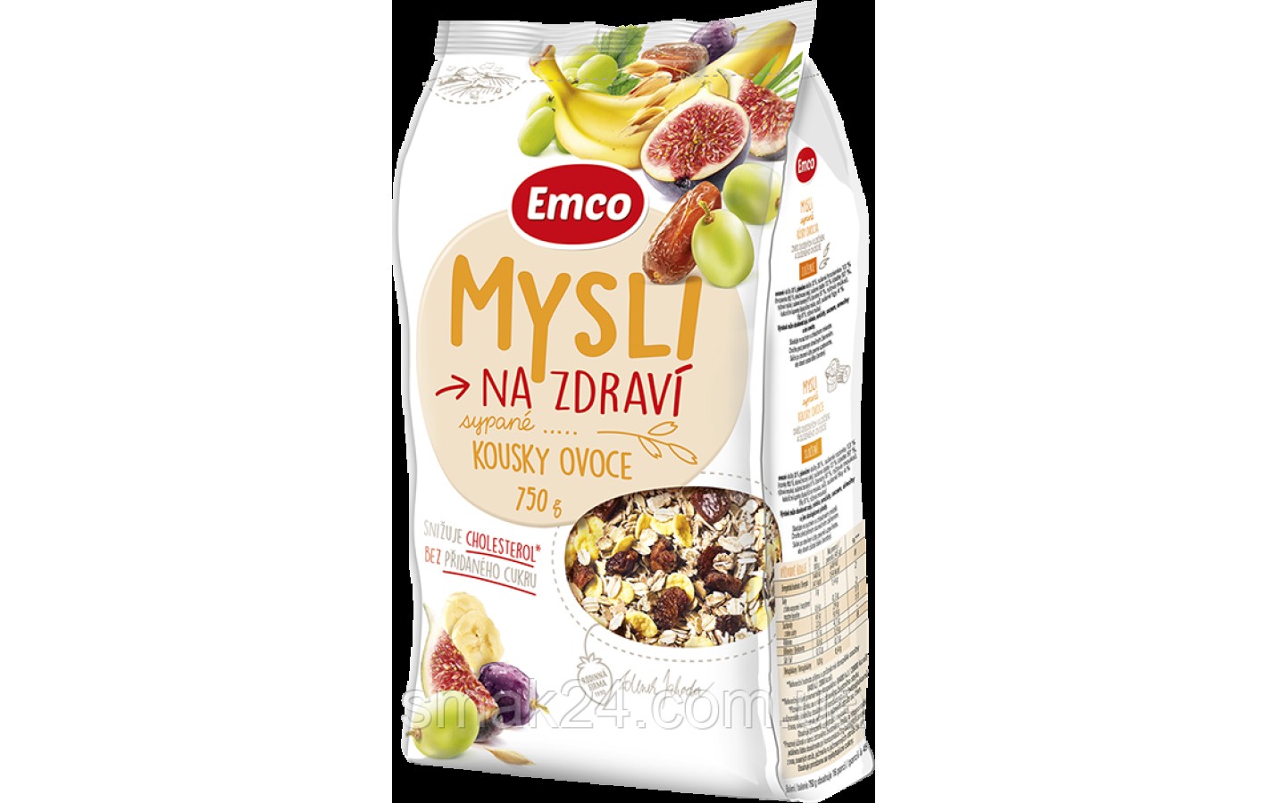 Мюслі з родзинками, бананом, інжиром, манго Emco Чехія 750г