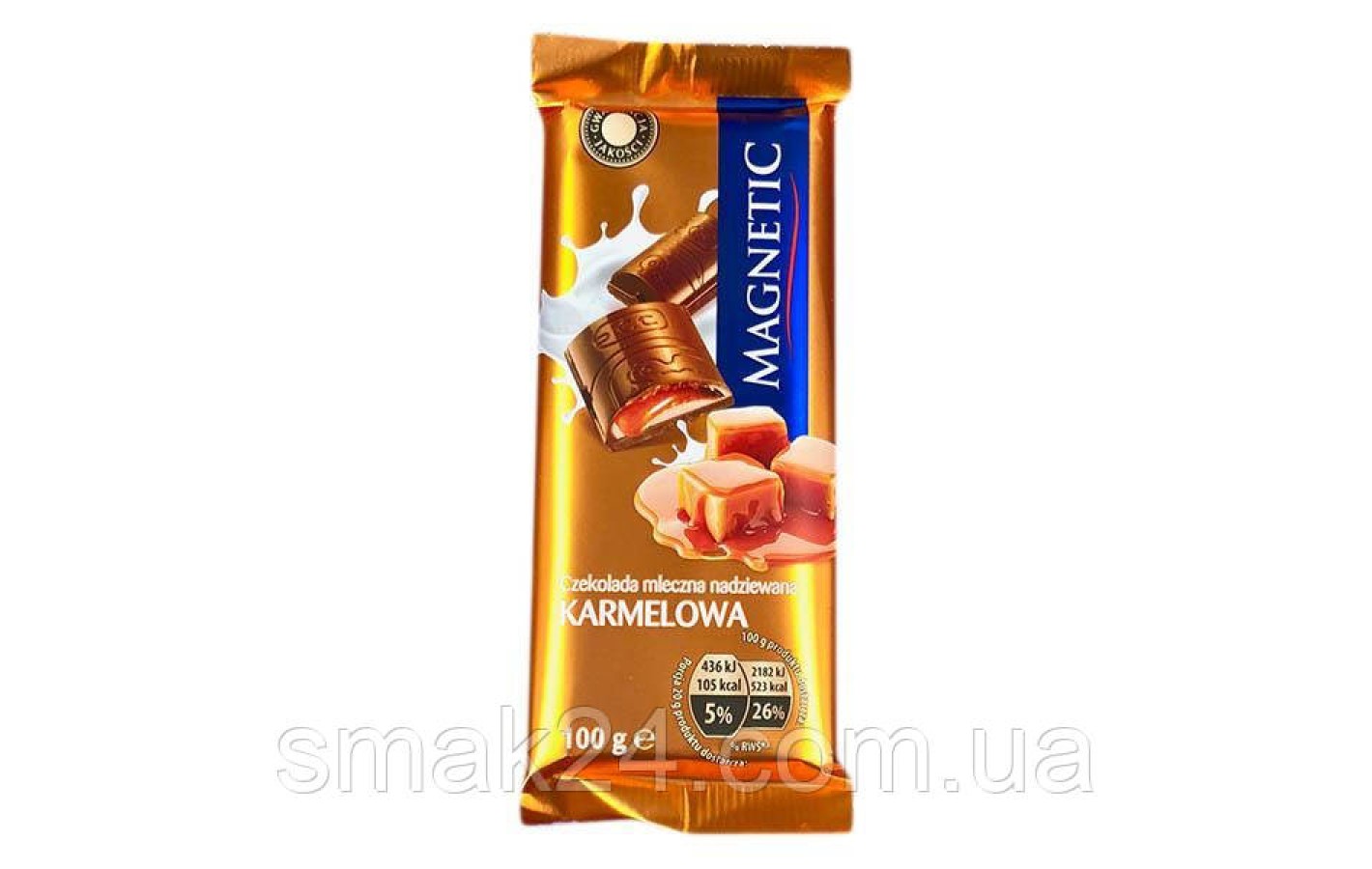 Шоколад молочний із карамеллю Magnetic Польща, 100 г