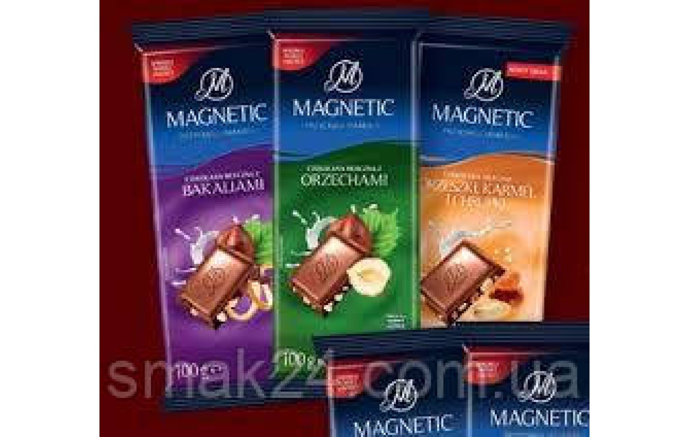 Шоколад молочний із карамеллю Magnetic Польща, 100 г