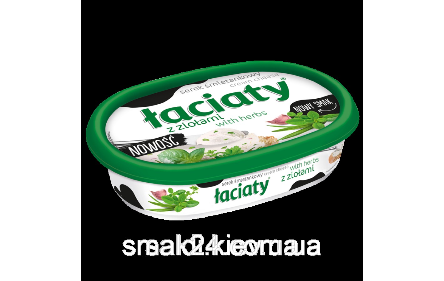 Сир-крем (сирна намазка) з зеленню Laciaty Польща 135г