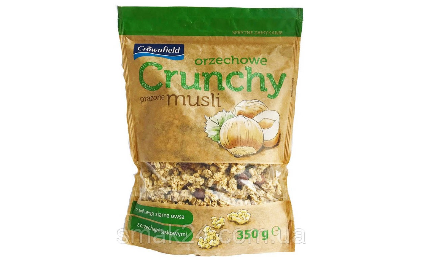Кранчі (хрусткі мюслі) Crunchy Crownfield з горіхами 350 г