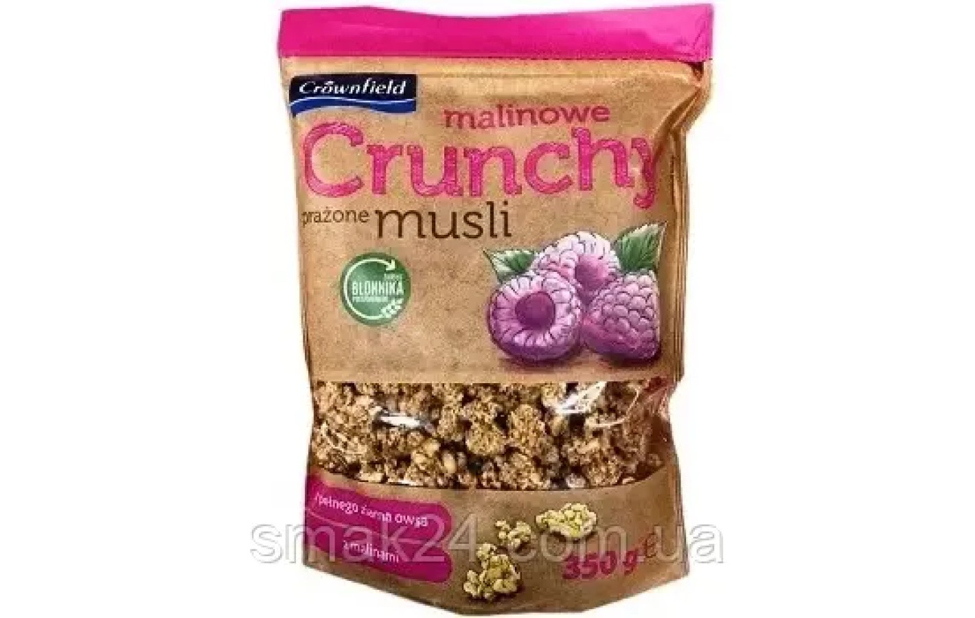 Кранчі (хрусткі мюслі) Crunchy Crownfield з малиною 350 г