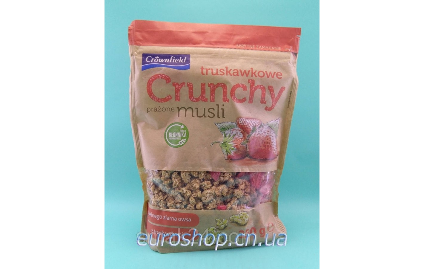 Кранчи (хрустящие мюсли) Crunchy  Crownfield с клубникой 350 г