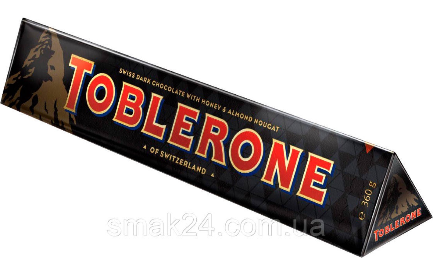Швейцарський чорний шоколад Tobleron з медом і мигдальною нугою 360 г