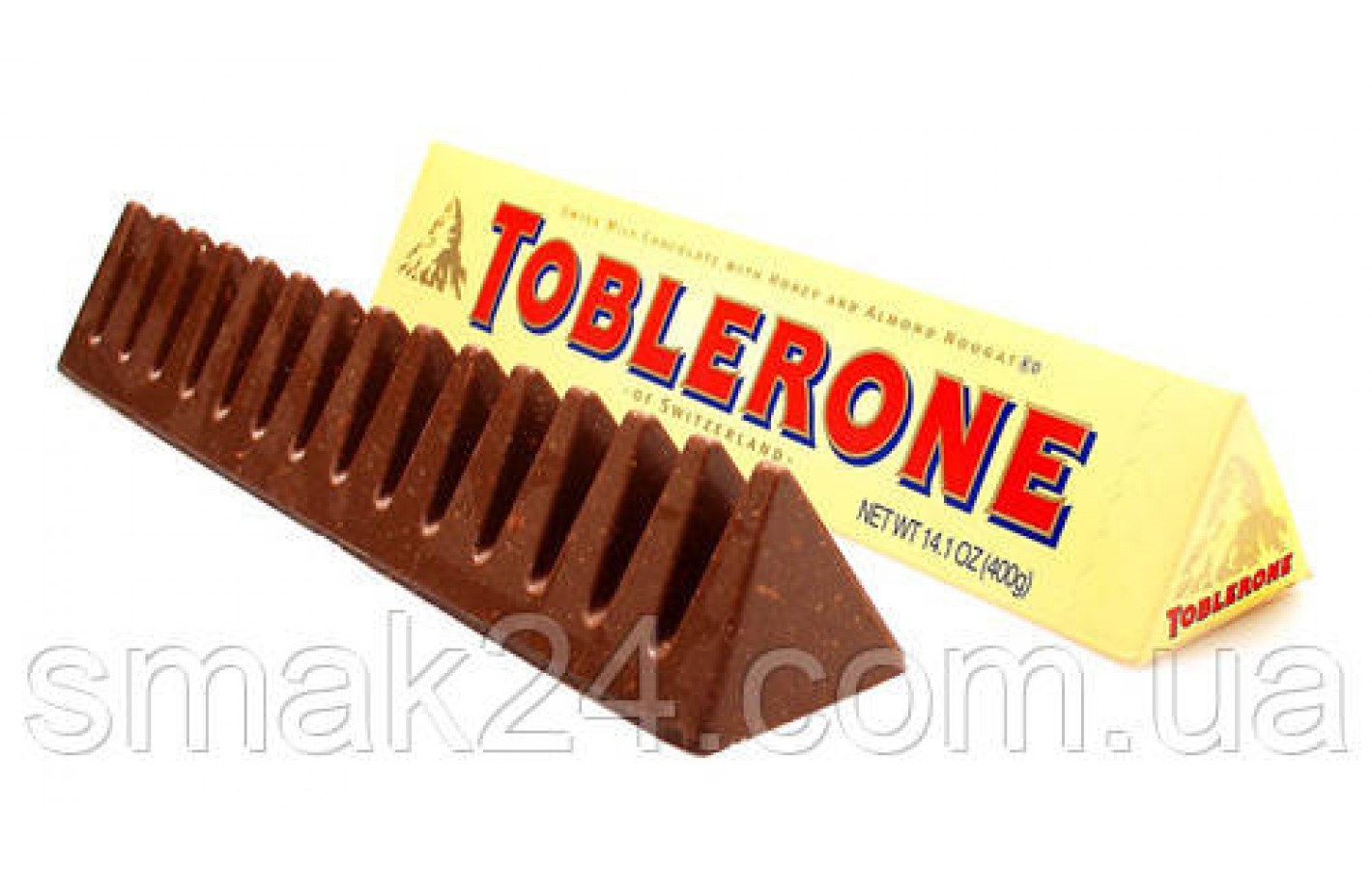 Швейцарський молочний шоколад Tobleron з медом і мигдальною нугою 360 г