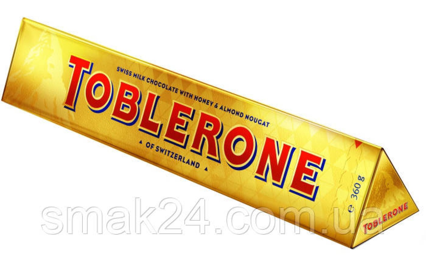 Швейцарський молочний шоколад Tobleron з медом і мигдальною нугою 360 г