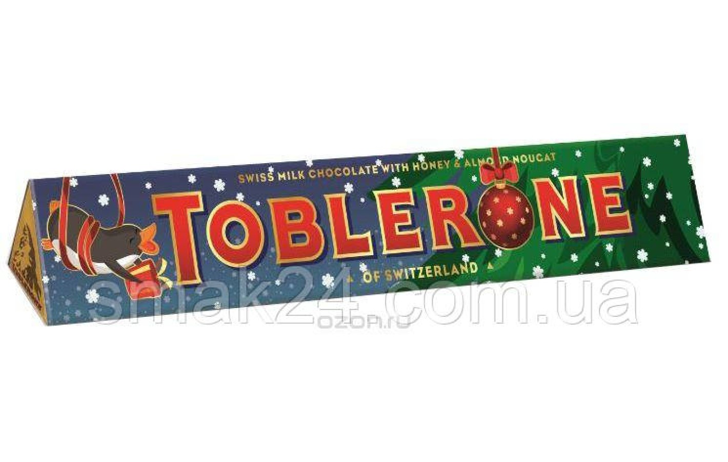 Швейцарський молочний шоколад Tobleron з медом і мигдалевою нугою 360 г