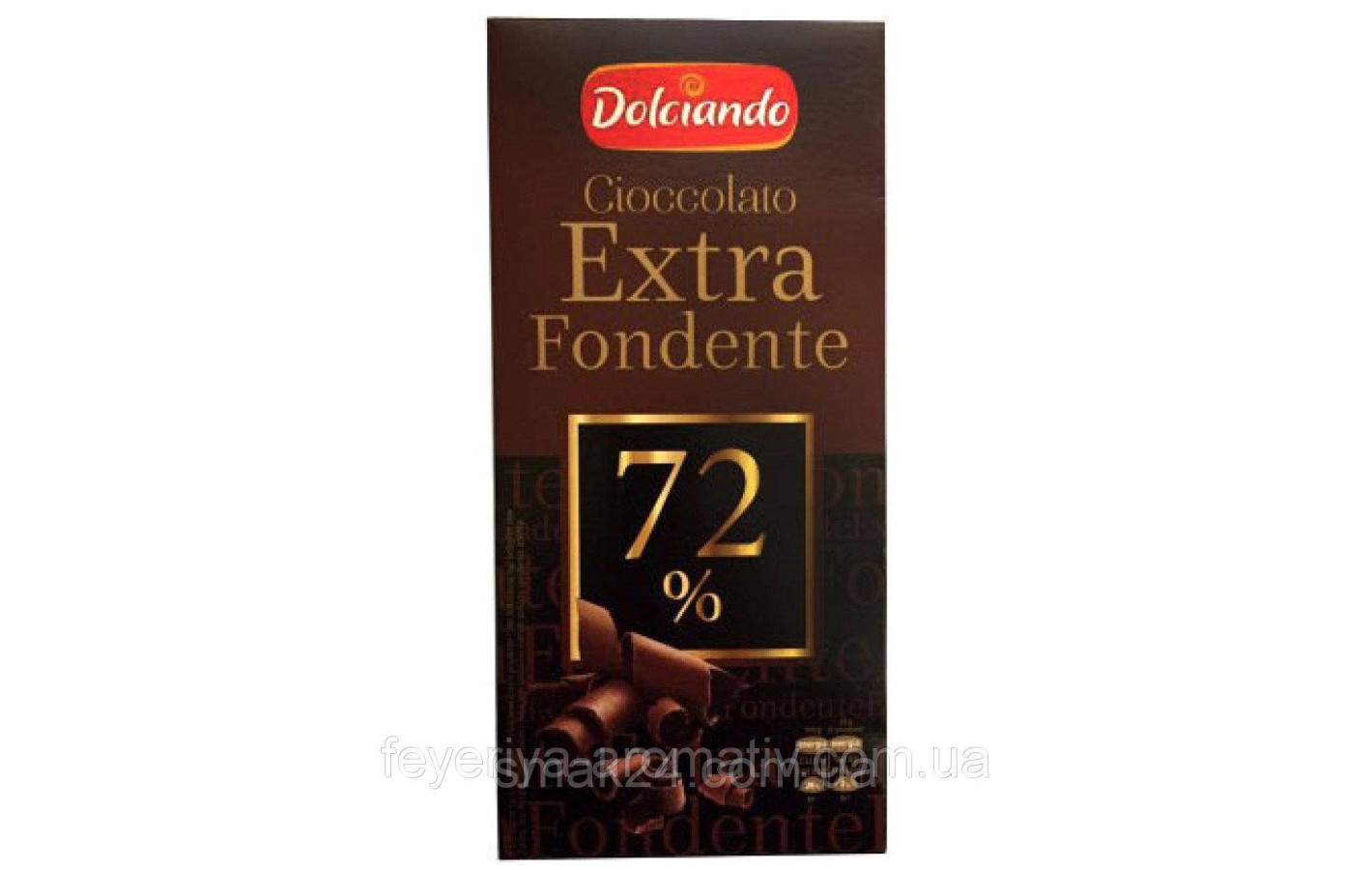 Шоколад Екстра чорний Dolciando Cioccolato Extra Fondente 72%, 100 г Італія