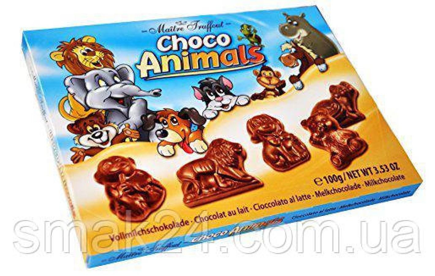 Шоколад молочный фигурный Choco Animals Maitre Truffout 100г Австрия