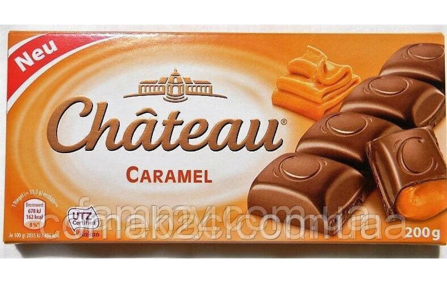 Шоколад молочний з карамеллю Chateau Німеччина 200г