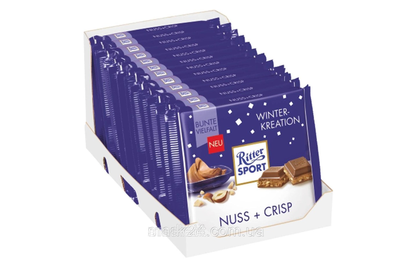 Шоколад Ritter Sport Nuss+ Crisp Winter Kreation (Ореховое хрустящее зимнее творение) Германия 100г