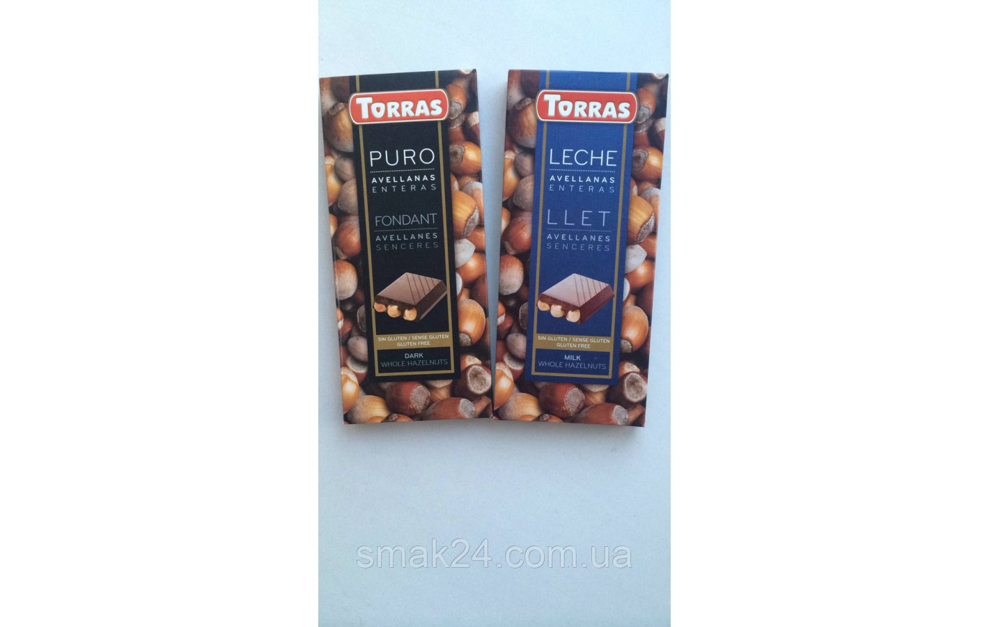 Шоколад черный с цельным фундуком БЕЗ ГЛЮТЕНА Torras Испания 200г