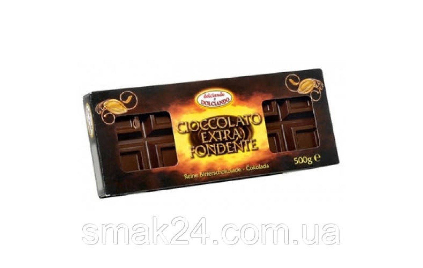 Чорний шоколад Dolciando Cioccolato Extra Fondente 500g