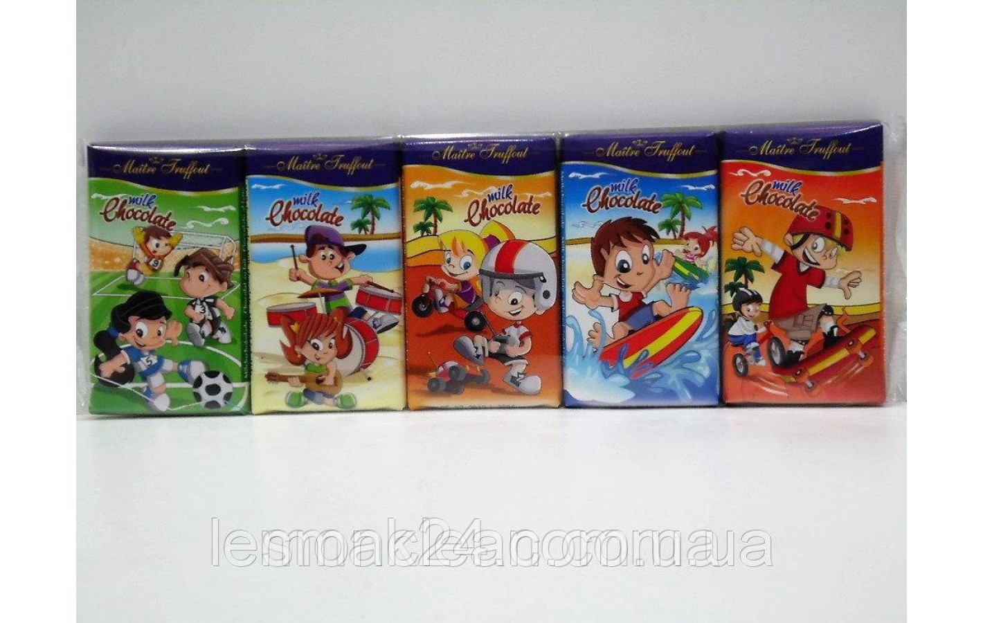 Шоколад молочный (мини) Maitre Truffout Milk chocolate 5х15г Австрия