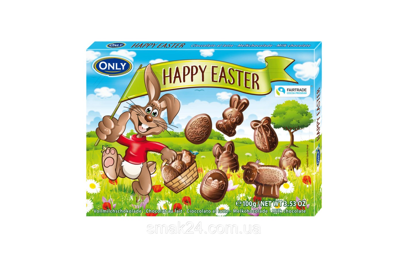 Шоколад молочный фигурный Happy Easter Millano 100г Польша
