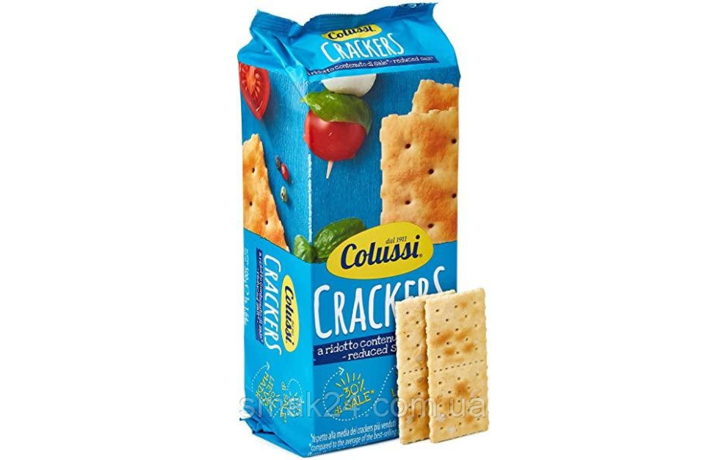 Крекери салатні менш солоні Colussі Crackers a Ridotto 500г Італія
