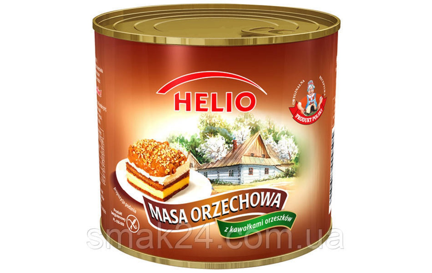 Масса Ореховая с кусочками арахиса без глютена  Orzechowa Helio Польша 560г