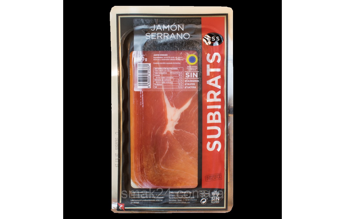 Хамон SUBIRATS JAMON SERRANO 1 кг Іспанія