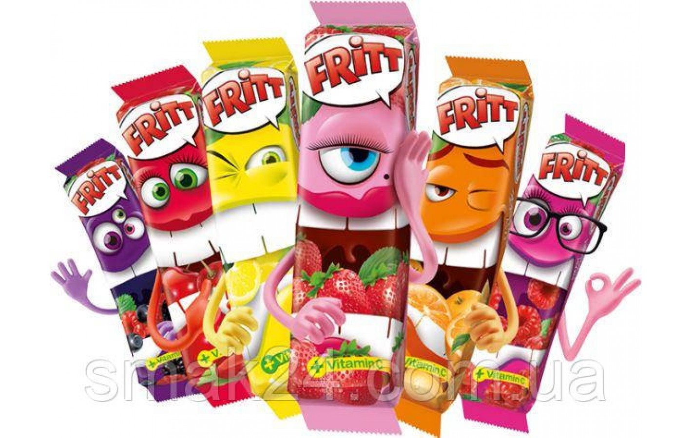 Желейні цукерки Fritt (жувальні) полуниця Німеччина 70г
