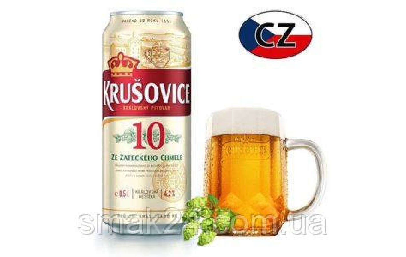 Пиво светлое Krusovice Original 10% 0.5 банка Чехия