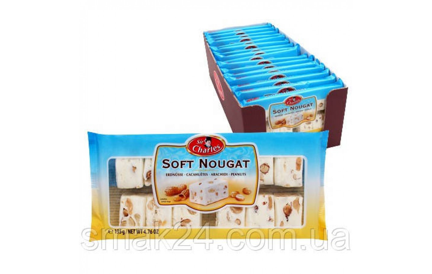 Нуга м'яка з арахісом Soft Nougat Sir Charles Австрія 135г