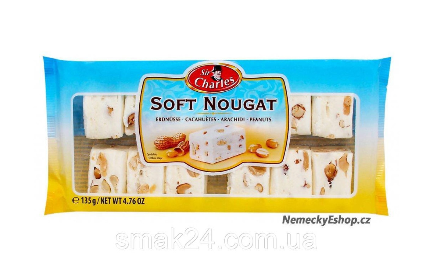 Нуга м'яка з арахісом Soft Nougat Sir Charles Австрія 135г