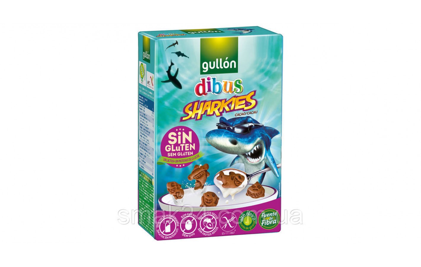 Печиво без глютену, лактози і яєць Dibus Sharkies Gullon 250г Іспанія