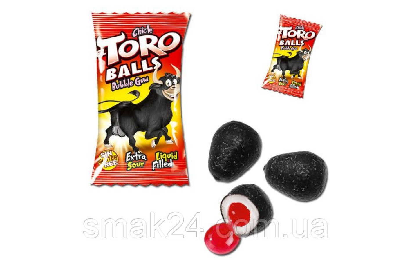 Жувальні цукерки (жуйки) без глютену Fini Toro Balls яйця бика Іспанія 200штх5г