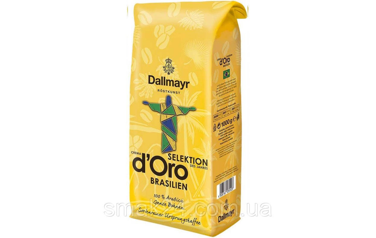 Кофе в зернах  Dallmayr Crema d'Oro Selektion Brasilien 100% арабика Германия 1кг