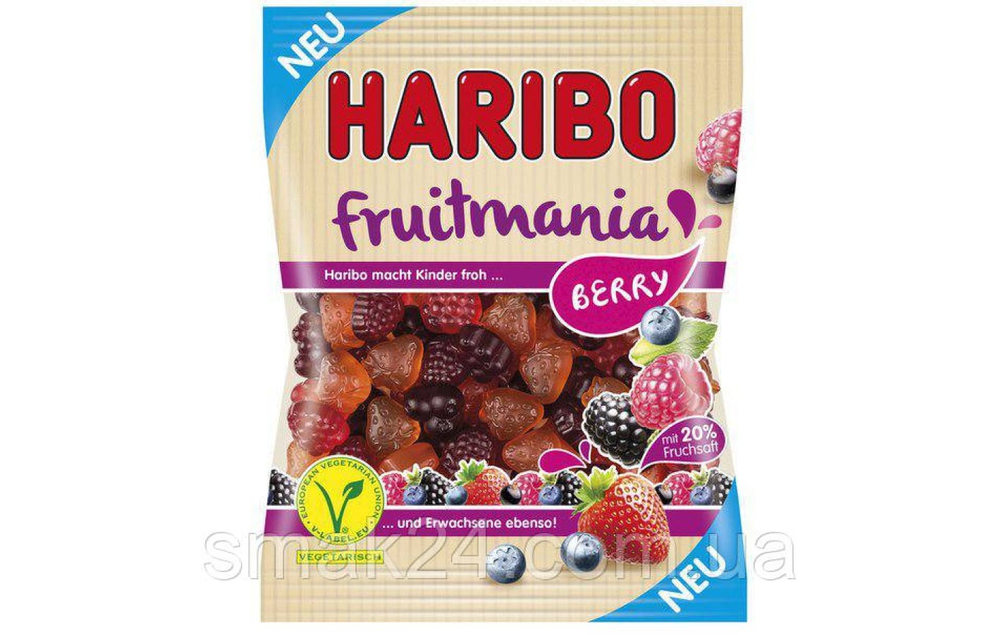 Желейные конфеты Haribo  Fruitmania Berry (ягодная фруктомания) Германия 160г