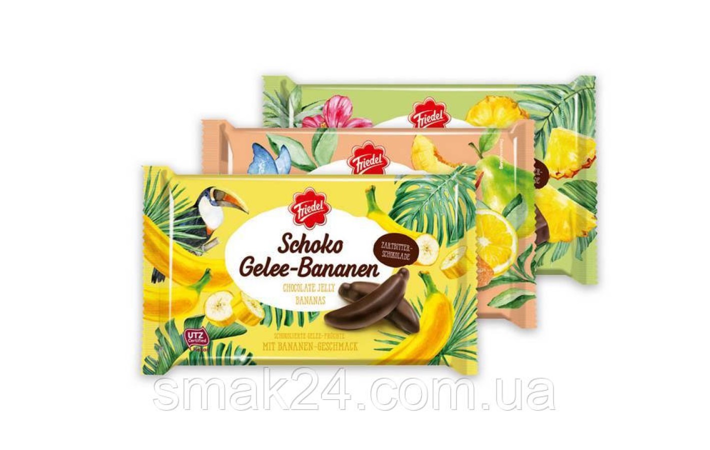 Конфеты шоколадные с банановой начинкой Gelee Bananen Friedel  250г Германия