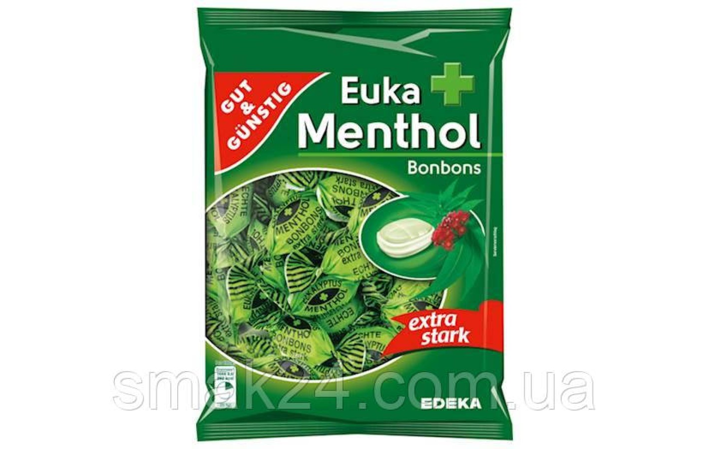 Леденцы (конфеты) Эвкалипт + Ментол Edeka  250г Германия
