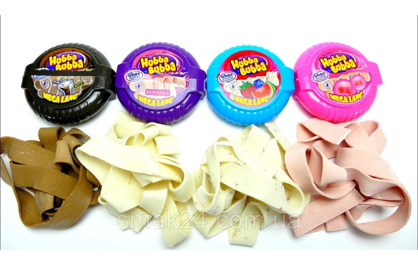 Жувальна гумка Hubba Bubbа Himbeer — Малина, Bubble Gum 56 г (180 см) Німеччина