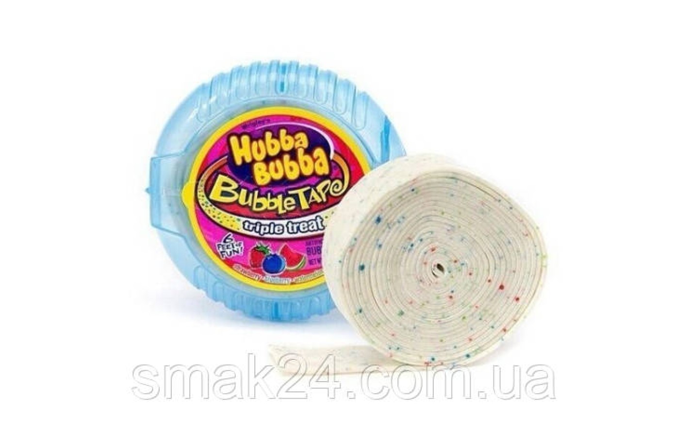 Жувальна гумка Hubba Bubbа  - кавун, полуниця, чорниця, Bubble Gum 56 г (180 см) Німеччина