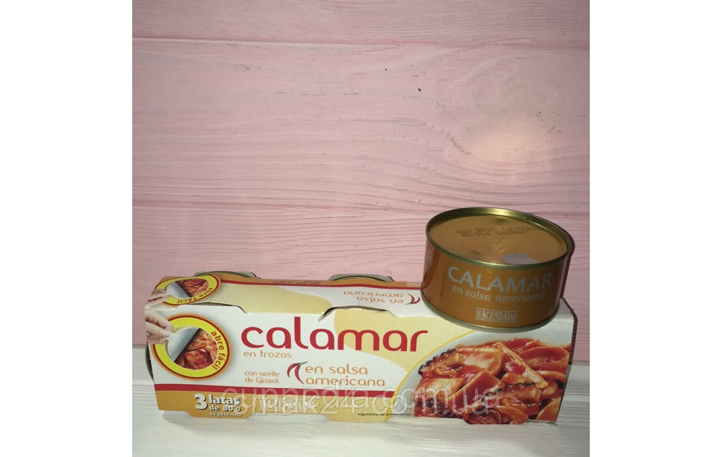 Кальмар кусочками в американском соусе Hacendado Calamar en salsa americana 240 г (3x80 г)